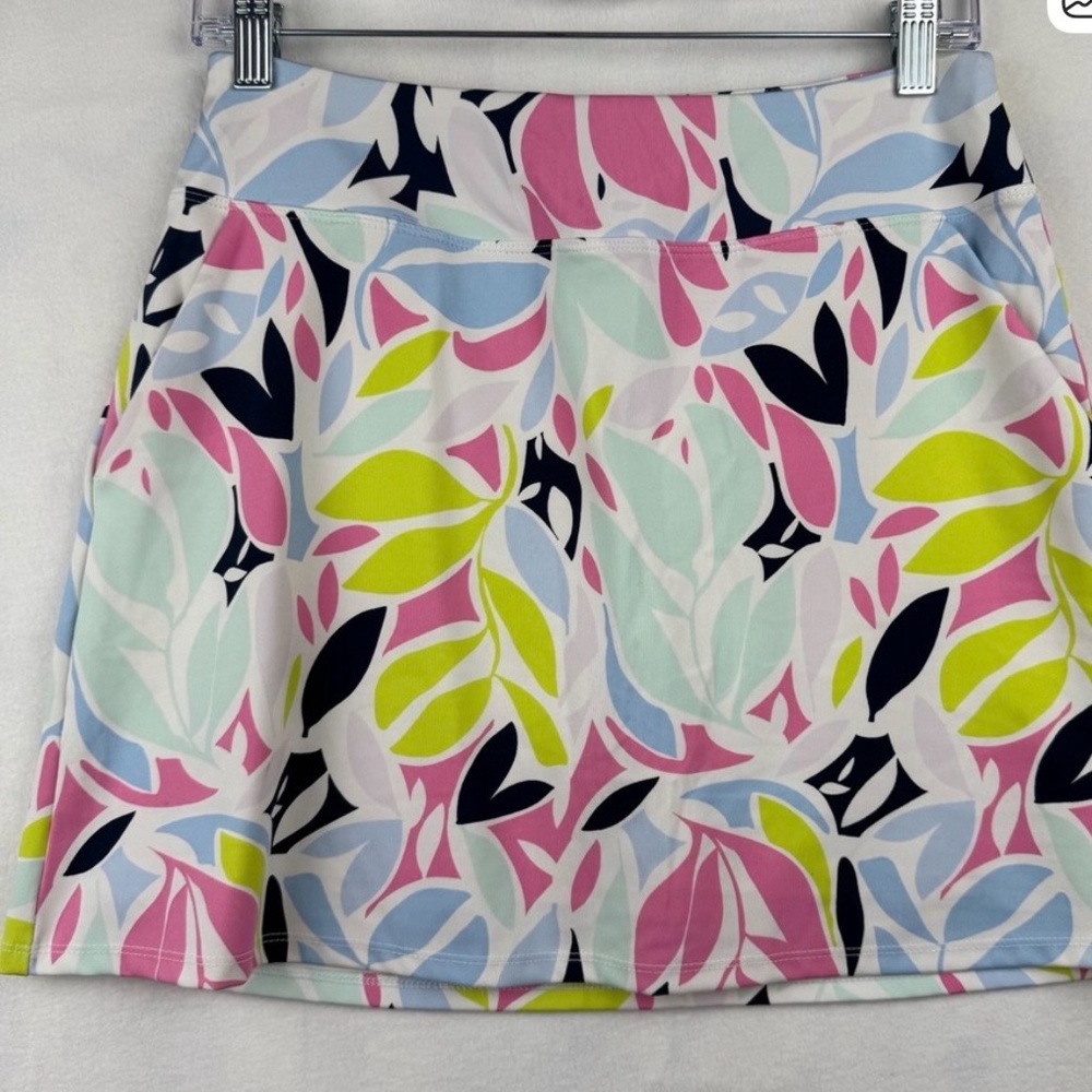 Tommy Bahama Multicolor Leaf Print Skort with pockets